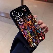 Fnaf Five-nights-At-Freddys iPhone 17,16,15,11,12,14,13 Pro Max Mini XS,XR,7 Plus 16E Air Soft Juodas Atsparus Dulkėms Telefono dėklas iPhone17air