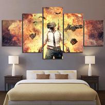 5 vnt. 10 Pubg Battlegrounds žaidimo moduliniai sienos meno drobės plakatai paveikslai namų dekoro aksesuarai svetainės dekoravimas 20x35 20x45 20x55cm brown