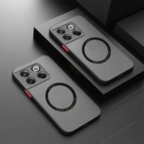Magsafe prabangus silikoninis telefono dėklas Oneplus 12 11 9 R RT 8 7 10 10T Pro magnetiniam belaidžio įkrovimo dangteliui One Plus 9Pro juoda