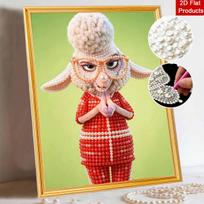 Disney Pearl Painting Painting Kit Fabulous Sheep Pearl Art Home Decor Handmade Gift, Ideal Art Supply for Creative Expression 30x40 beige