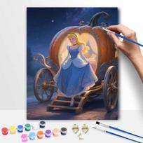 Disney Cinderella Pumpkin Carriage Paint by Numbers Painting Art Kit Home Decor Gift 50x70cm