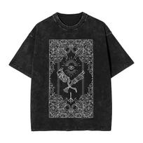 Vintage Washed Game Dark Souls Graphic T-shirt Men Women Printed Tee Summer Casual Fashion Clothing Tops High Quality Unisex Oversize XL gray