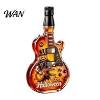 Retro Guitar Wine Decanter Shape Bottle, Large Capacity Decanter, Screw Cap Borosilicate Creative Shaped Liquor Bottle Glass Beer for Storage B brown