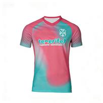 Karštai parduodami vyrų marškinėliai su Ispanijos futbolo komanda Real Tenerife. Patvarūs, 3D kvėpuojantys naujo stiliaus treniruočių ir varžybų marškinėliai. L