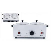 2-burner wax warmer, self-waxing melter, double boiler, beeswax, waxing shop, hair removal, 1 pc white