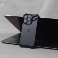 Titano Metalinis Telefono Dangtelis IPhone 16 15 14 13 Pro Max Kameros Plėvelė Aliuminio Lydinio Kampinis Bamperis Atsparus Smūgiams Be Rėmelio Dangtelis For iPhone 13 Pro juoda