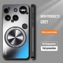 AG Matinis Magnetinis Dėklas Nothing Phone 3 360° Besisukantis Žiedo Laikiklis Belaidis Įkrovimas Kietas Viršelis Nothing Phone3 3A Pro Nothing Phone (3a) Pro pilka
