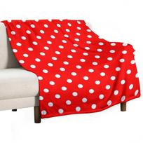 White Dots on Red Throw Blanket Giant Sofa Fashion Sofas wednesday Flannels Polar Picnic Blankets 150cm*200cm