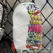 SG Shark Mouth Backpack Spray Ground Backpack Large Capacity Student School Bag Graffiti, Street Bag Computer Bag