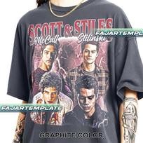 Beacon Hills Scott Stiles Vintage T-Shirt, Teen Wolf Lacrosse Graphic Tee BK 120 gray
