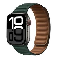 Odinė apyrankė Apple Watch 42mm 46mm 45mm 44mm 40mm Originalus magnetinis grandinėlės apyrankė iWatch Ultar 2 49mm 10 9 8 7 SE 42 44 45 46 49 mm black