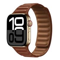 Odinė apyrankė Apple Watch 42mm 46mm 45mm 44mm 40mm Originalus magnetinis grandinėlės apyrankė iWatch Ultar 2 49mm 10 9 8 7 SE 42 44 45 46 49 mm black