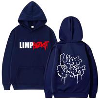 Geriausias Garsus Limp Bizkit Bill Grafinis Džemperis Vyriškas Vilnos Harajuku Drabužiai Ruduo Žiema Vyrams Moterims Vintažiniai Gotikiniai Roko Džemperiai su Gobtuvu 3XL black