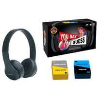 Headphones Party Board Game Card Challenge Cards Parent-child Interactive Headphones Game One Size įvairiaspalvis