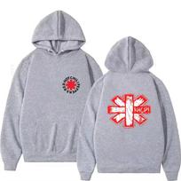 Karštas Išpardavimas Raudoni Aštrūs Paprikos Hoodies Moterims Vyrams Ilgomis Rankovėmis Vilnos Palaidinė Vintažinis Roko Grupės Streetwear Hip Hop Drabužiai L gray