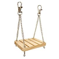 Interactively Cage Hanging Swing Toy for Small Pet Featuring Durably Hook for Hamster Birds and Active Small Animal 1 gray