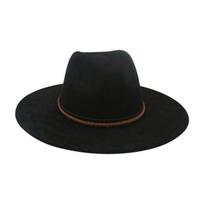 Wholesale Grassland Cycling Vacation Sunshade Sunscreen Hat Western Cowboy Hat Simple And Elegant High-End Hat one size fits all [j peach flat] black