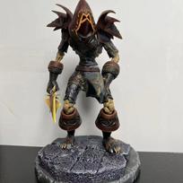 Warcraft Bloody Tooth Thief Action Figure Cartoon Desktop Case Ornament GK Garage Kit Collectible Statue for Fans gray