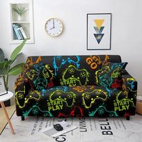 3D sofos užvalkalai svetainės kampui Elastingi sofos užvalkalai Kalėdiniai sofos užvalkalai Funda Sofa sofos užvalkalas 1-4 vietų 1pcs 40x40cm black