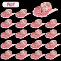 4/6/8/10/12/16Pcs LED Cowboy Hats Bulk for Wedding Lighting up Party Hats Bachelorette Sequin Cowgirl Hat Flashing Disco Hats 4Pcs white
