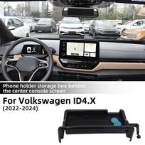 Saugojimo dėžutė prietaisų skydelyje, skirta VW ID.4 ID4 CROZZ 2022-2026 m., paslėpta centrinės konsolės dėklo dalis VW ID4.X 22-24 juoda