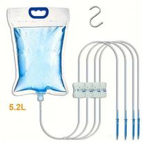 Augalų laistymo maišelis su lašintuvu 5,2 L / 6,5 L Automatinis reguliuojamas lašintuvas atostogų kelionėms Augalų priežiūra A4 white