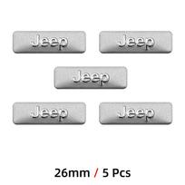 26mm 39mm Automobilio Nuotolinio Raktelio Logotipo Emblemos Lipdukai Aksesuarai Jeep Wrangler Grand Cherokee Compass Wagoneer Gladiator Avenger JK white