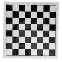 Plastic 2 in 1 International Chess Draughts Set Portable Travel Games Intelligent Toy black