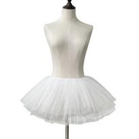 Saldus baltas pūstas nėriniuotas baleto sijonas - Petite, Aukštu juosmeniu, Elastinga juosmens juosta Fits 80-135 lbs gray
