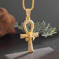 Senovinė Ankh kryžiaus Gyvybės raktų karoliai Egipto papuošalai Horo akies amuletinis pakabukas vyrams Madingos dovanos