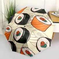 1pc Sushi Rolls Automatic Open/close Folding Umbrella, Compact Portable Travel Umbrella  yy251230173 black