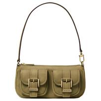 Michael Kors MK Zoe Suede Shoulder Bag With Gold Hardware Women Shoulder Bag Pistachio 32T5GZCU1L-PISTACHIO Basic Set (Bag) beige