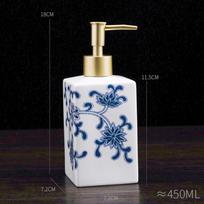 Hotel Ceramic Hand Sanitizer Bottle Portable Press Empty Bottle Shower Gel Bottling Bottle Liquid Container Bathroom Accessories white