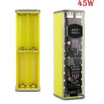 22.5W Output Power Bank Case Solder-free Case 45W Output yellow