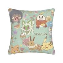 Pikachu kvadratinė pagalvės užvalkalas Poliesterio dekoratyvinis pagalvės užvalkalas Pokemonizuotas Kūrybiškas pagalvės užvalkalas Namų dekoras 30x30cm 12x12in