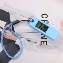 Šviečiantis LED raktų pakabukas Kišeninis laikrodis Mini Tylus Elektroninis Laikrodis LCD Skaitmeninis Ekranas Nešiojamas Studentų Egzaminų Mokymosi Stalo Laikrodis gray