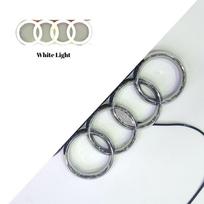 Skirta Audi S66Skirta Audi A4 4D LED emblemos šviesa Šalta šviesa Automobilio priekinės grotelės ženklelis Šviečiantis logotipo dekoravimo žibintas Automobilio išorės atnaujinimo dalys 18.0cm X5.8cm sidabro baltos spalvos