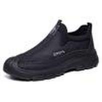 Universalūs vyriški įsispiriami laisvalaikio batai - Storas padas, patogūs, paprasti lauko tėčio batai. Size 44 black