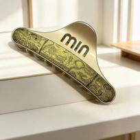 Elegant New Chinese Style Brocade Shark Hair Clip for High-End Ponytail Cheongsam beige