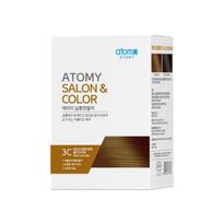 Atomy Salon & Fashion Hair Dye for Gray Coverage Gold Brown 3 Pack 1 Piece white
