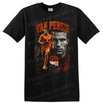 Robin van Persie Netherlands Soccer T Shirt Vintage Action Portrait Tee XL brown
