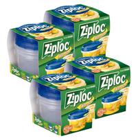 Ziploc Screw Lock 473ml Maisto laikymo indai 2 vnt. x 4 rinkiniai Polipropileniniai Apvalūs 118mm 110mm gray