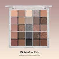 25-Color Magic Cube Eyeshadow Palette - Matte Earth and Milk Tea Tones orange