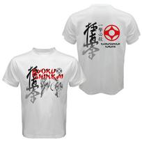 Kyokushin Kai Kan Karate Click Kill Mma Mixed Martial Arts Printed Pattern Cotton Tshirt Unisexs and Unisexs Short Sleeves S white