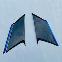 For Toyota Corolla Cross    Chrome With Black Car Styling Rear Window Spoiler Side Wing Cover Trim Frame Accessories Blue and Black