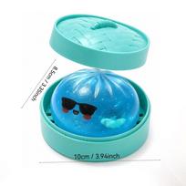 Glitter Shark Dumplings Squishy Toy Soft Slow Resilience Squishy Toy Fidget With Steamer Steamed Stuffed Bun Squishy Pinch Le