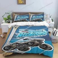 Super Monster Truck Monster Jam Comforter Bedding Set,Duvet Cover Bed Set Quilt Cover Pillowcase,King Queen Size Bedding Set963 EU Single 135*200cm/53x79in 3pcs gray