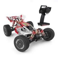 Wltoys XKS 144001 RC Car 60km/h High Speed ​​1/14 2.4GHz RC Buggy 4WD Racing Off-Road Drift Car RTR raudona