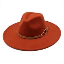 Skrybėlė Minkšta Fedora Skrybėlė moteriška, plati 9,5 cm vintažinė chaki veltinio džiazo skrybėlė žieminė iškilminga suknelė sombreros de mujer 56-58CM brown