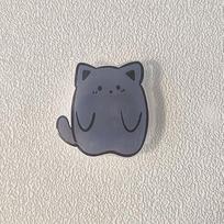 Hot Sales 1 Piece Acrylic Anime Cat Mobile Phone Holder Cute Cartoon Expanding Stand and Grip Smartphone Accessories Support gray